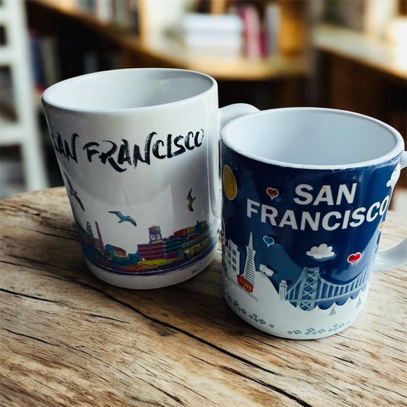 San Francisco Skyline Mugs - Blue and White - Picture 2 of 5
